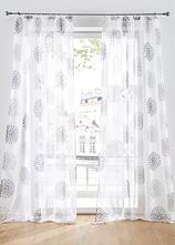 Gardine aus leichtem Voile, auch in extra lang (1er Pack) in braun - bonprix