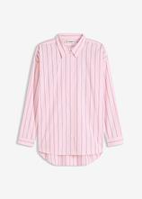 Optional[Hemdbluse aus reiner Baumwolle in rosa von vorne - bonprix]