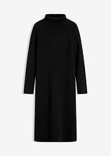 Optional[Ausgestelltes Midikleid in schwarz von vorne - bonprix]