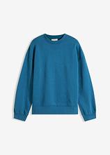 Optional[Oversize-Sweatshirt aus reiner Baumwolle in petrol von vorne - bonprix]