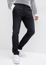 Slim Fit Sweat-Jeans, Straight in schwarz von vorne - bonprix