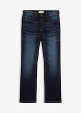 Classic Fit Stretch-Jeans mit Bequembund, Bootcut in blau von vorne - bonprix