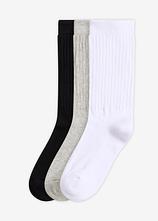 Optional[Tennissocken mit Bio-Baumwolle (3er Pack) in schwarz von vorne - bonprix]