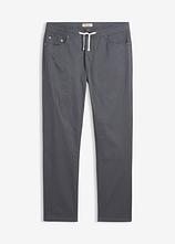 Regular Fit Stretch-Schlupfhose, Straight in grau von vorne - bonprix