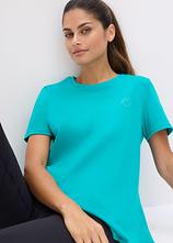 Optional[Sport-Shirt aus stabilem Baumwollgriff in grün (Detailaufnahme) - bonprix]