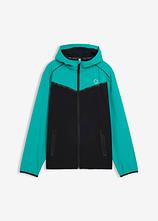 Leichte Sportjacke Herren, schnelltrocknend in schwarz von vorne - bonprix