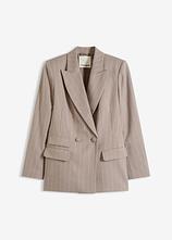 Nadelstreifen Blazer in braun von vorne - bonprix