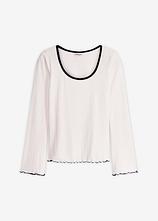 Ripp-Shirt in weiß von vorne - bonprix