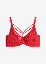 Minimizer-BH mit Schmuckdetails in rot von vorne - bonprix