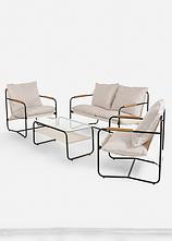 Gartenmöbel Set (4-tlg. Set) in schwarz - bonprix