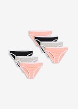 Slip mit Baumwolle (7er Pack) in rosa von vorne - bonprix