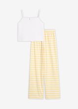 Pyjama mit weicher Baumwolle in gelb von vorne - bonprix