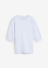 Shirt aus reiner Bio-Baumwolle in blau von vorne - bonprix