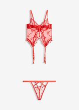 Corsage und Tanga String (2-tlg.Set) in rot von vorne - bonprix