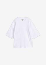 Oversize-Shirt aus reiner Bio-Baumwolle in weiß von vorne - bonprix