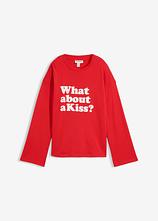 Langarmshirt aus schwerer Baumwolle in rot von vorne - bonprix