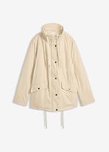 Leicht wattierter Parka in beige von vorne - bonprix