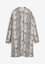 Lockeres Blusenkleid aus feiner Viskose in schwarz von vorne - bonprix