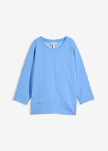 Sweatshirt aus Strukturware in blau von vorne - bonprix