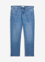 Relaxed Fit Stretch-Jeans, Straight in blau von vorne - bonprix