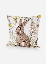 Kissenbezug mit Digitalprint in beige von vorne - bonprix