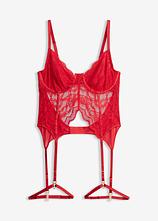 Corsage aus zarter Spitze in rot von vorne - bonprix