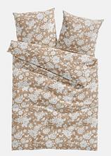 Linon-Bettwäsche in beige von vorne - bonprix