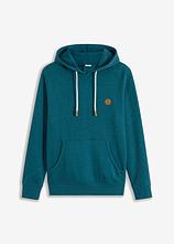Hoodie in petrol von vorne - bonprix
