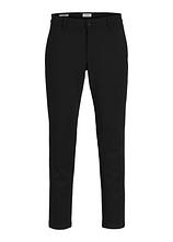 JJ REBEL Chinohose in Slim Fit in schwarz von vorne - JJ REBEL