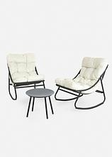 Gartenmöbel Set (3-tlg. Set) in schwarz - bonprix