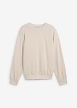 Sweatshirt in Regular Fit in grau von vorne - bonprix