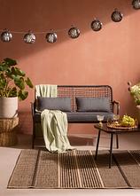Gartenbank mit Geflecht in schwarz (Ambiente) - bonprix