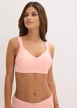 softer Spacer-BH ohne Bügel in rosa von vorne (im Anschnitt) - bonprix