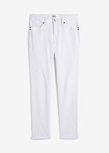 Straight Jeans Mid Waist, Stretch in weiß von vorne - bonprix