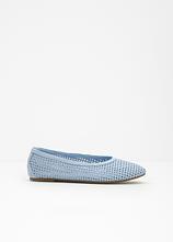 Ballerinas aus Soft-Material in blau - bonprix