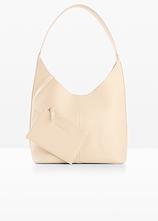 Beuteltasche mit extra Innentasche in weiß von vorne - bonprix