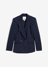 Nadelstreifen Blazer in blau von vorne - bonprix
