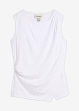 Asymmetrisches Top in weiß von vorne - bonprix