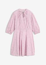 Minikleid aus reiner Baumwolle in rosa von vorne - bonprix