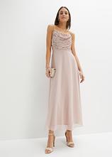 Trägerkleid mit Paillettenstickerei in rosa im Look von vorne (Totalaufnahme) - bonprix