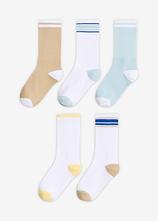 Tennissocken mit Bio-Baumwolle (5er Pack) in weiß von vorne - bonprix