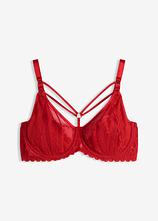 Minimizer-BH mit Schmuckdetails in rot von vorne - bonprix