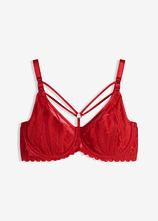 Minimizer-BH mit Schmuckdetails in rot von vorne - bonprix