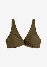 Bustier-Bikinioberteil mit Twistdetail in grün von vorne - bonprix