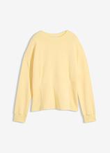 Tailliertes Sweatshirt	 in gelb von vorne - bonprix