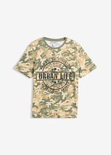 T-Shirt in Slim Fit in beige von vorne - bonprix