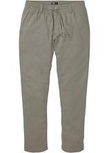 Regular Fit Chinohose aus luftigem Leinen-Mix, Straight in grau von vorne - bonprix