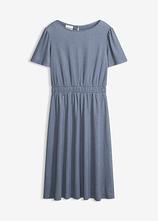 Ausgestelltes Jerseykleid in blau von vorne - bonprix