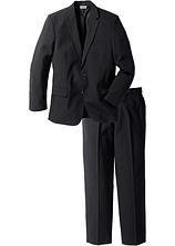 Anzug (2-tlg. Set), Regular Fit in schwarz von vorne - bonprix
