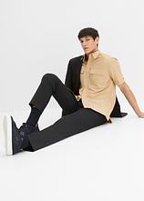 Baukasten-Anzugshose in Regular Fit in schwarz im Look (Totalaufnahme) - bonprix